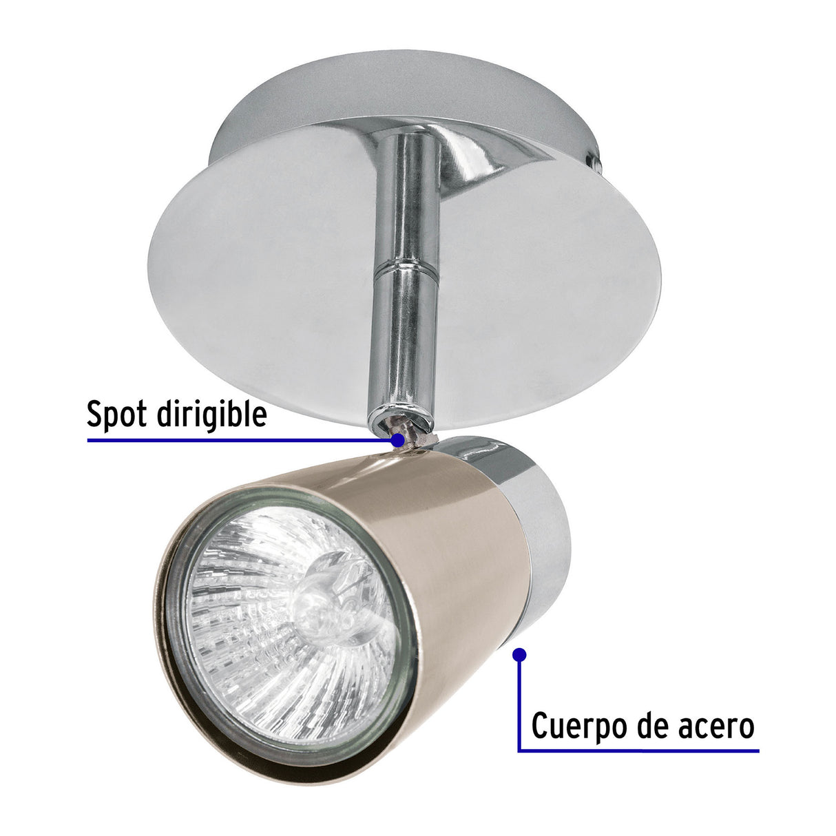 Luminario de Sobreponer con 1 Spot Base GU10, Volteck
