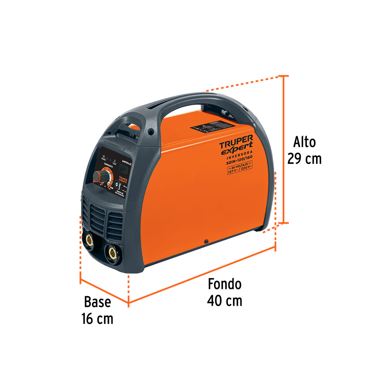 Soldadora Inversora 160 a, Bi-voltaje 127/220 V, Truper