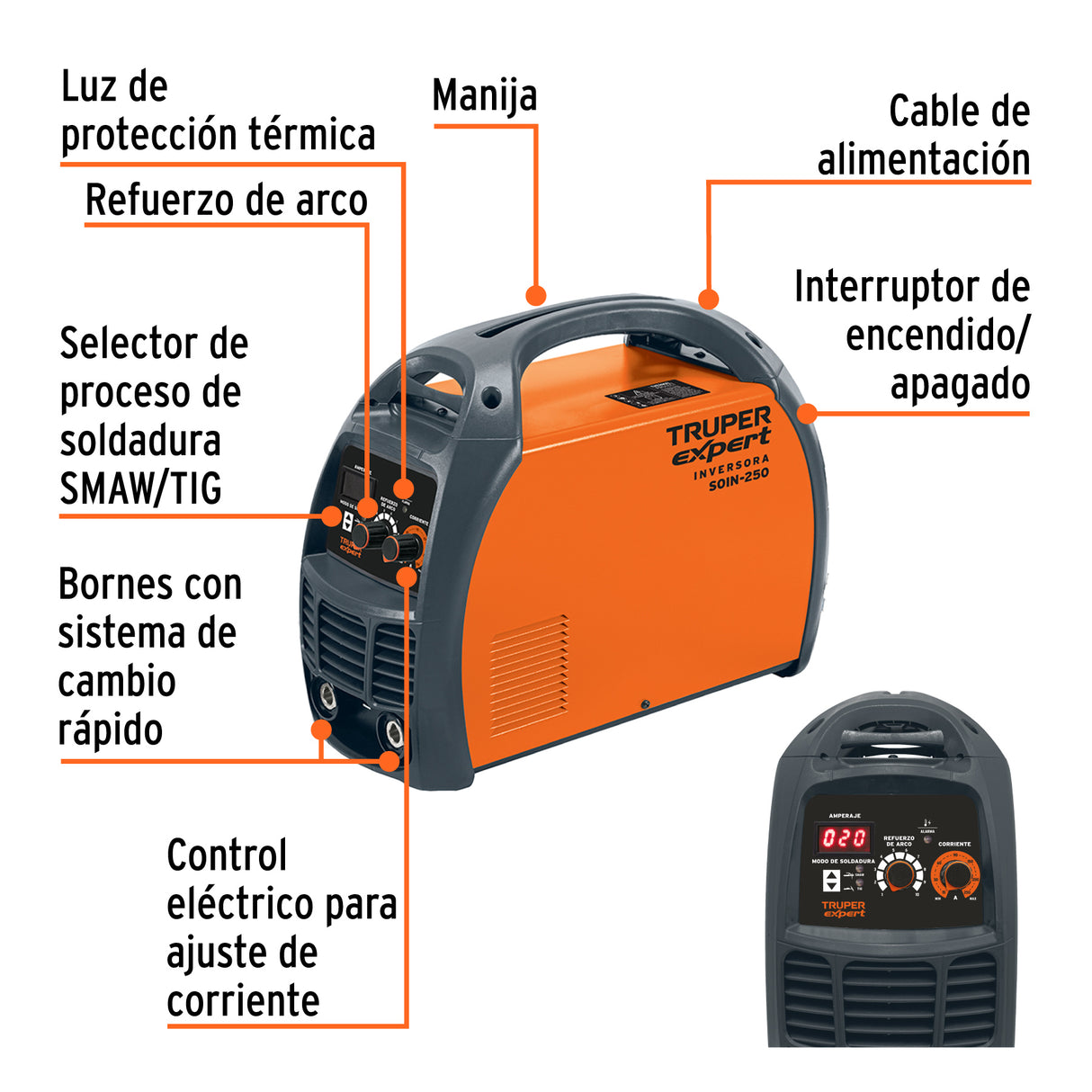 Soldadora Inversora 250 a, 220 V, Truper