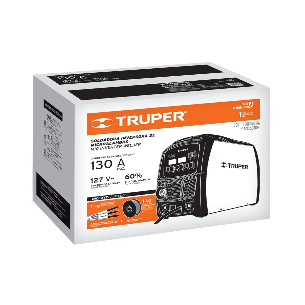 Soldadora para Microalambre y Electrodo, 130 a, Truper