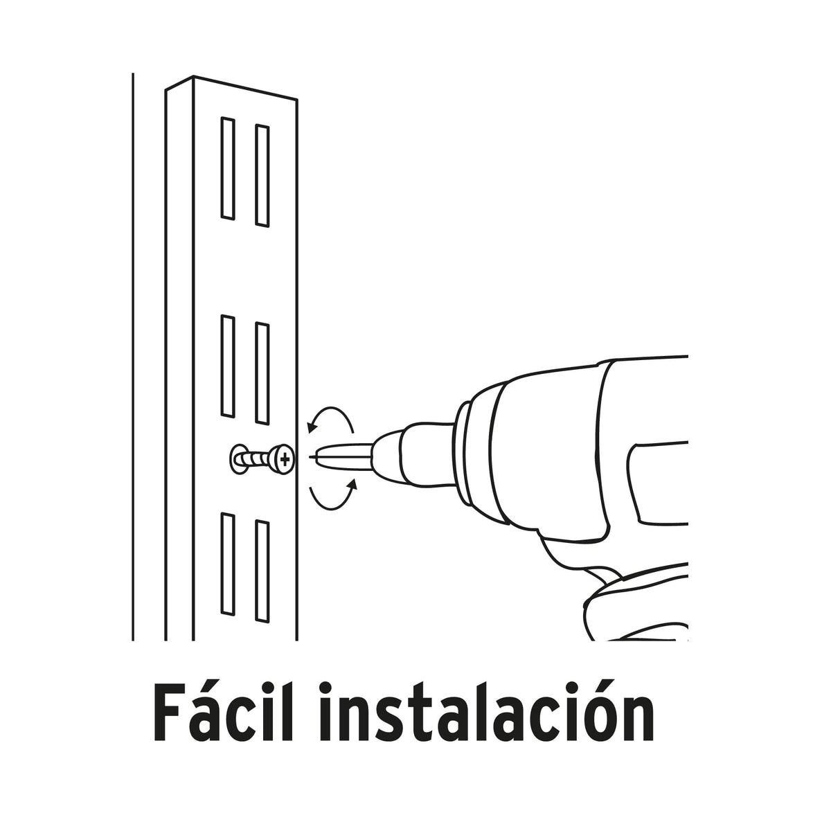 Cremallera Doble Blanca para Ménsulas Planas, 1M, Fiero