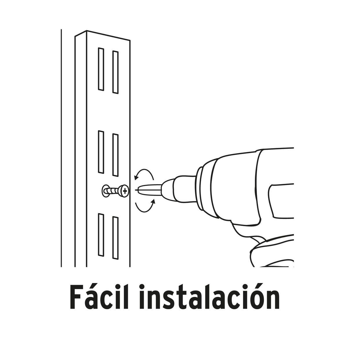 Cremallera Doble Blanca para Ménsulas Planas, 2M, Fiero