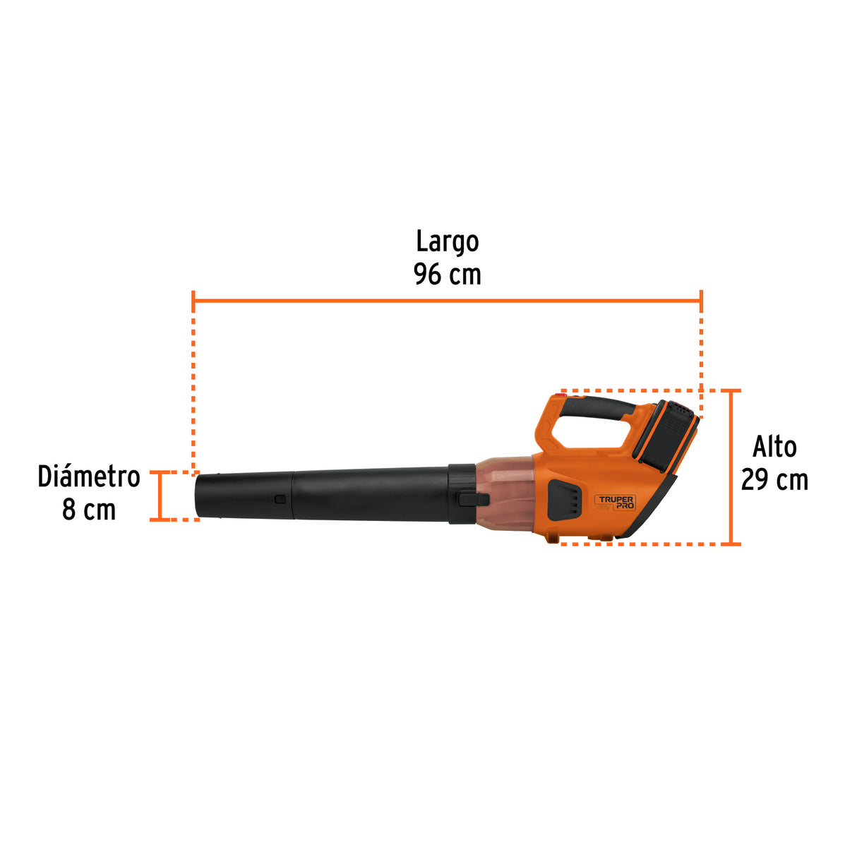 Sopladora Inalámbrica 40 V, 2 Baterías 2 Ah, 1 Carg.Dual, Pro