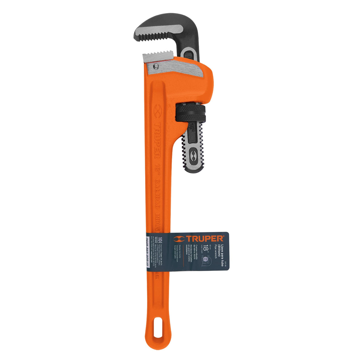 Llave Stilson 18' Cuerpo Robusto de Hierro Dúctil, Truper