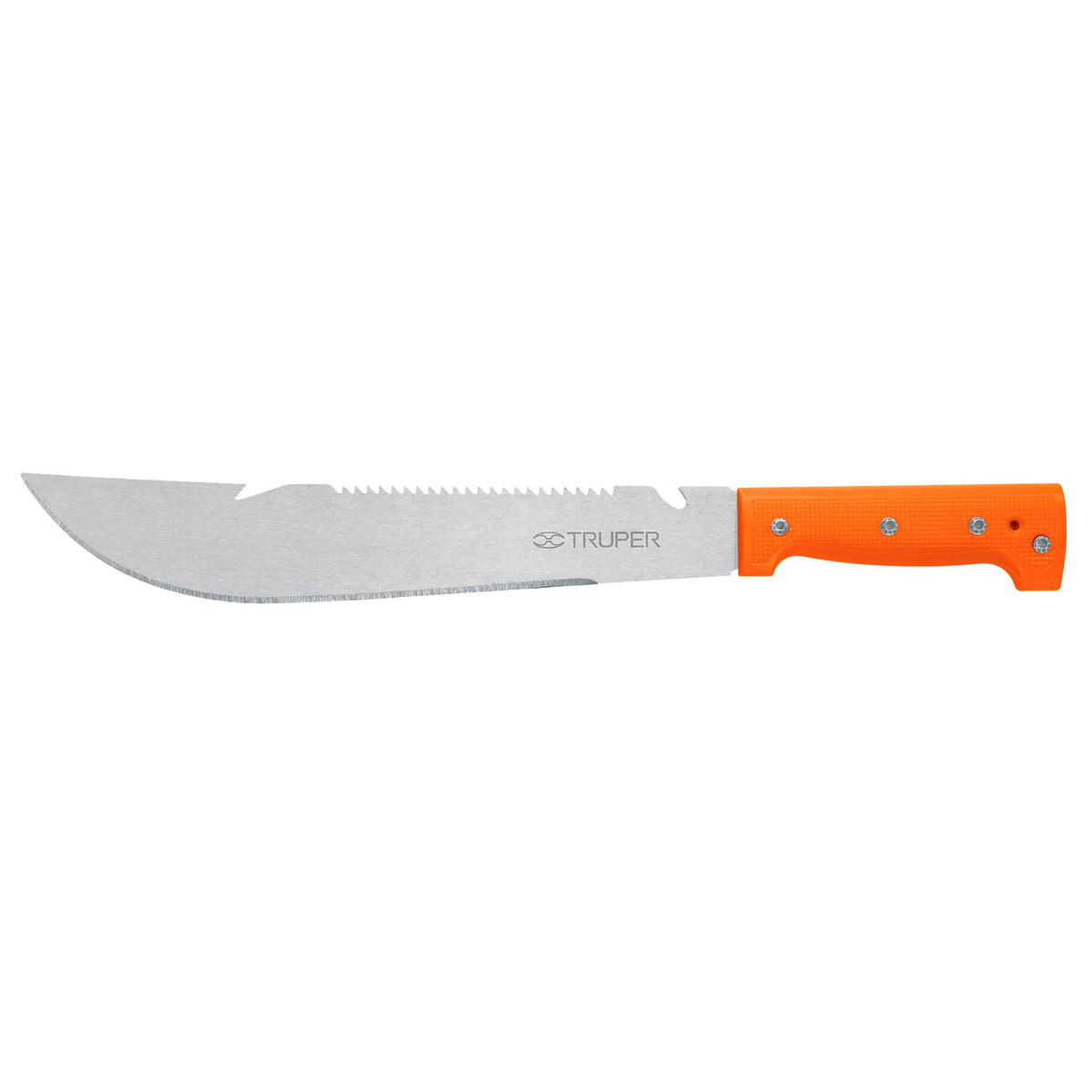 Machete Rambo 12', Cacha Remachada Naranja, Truper