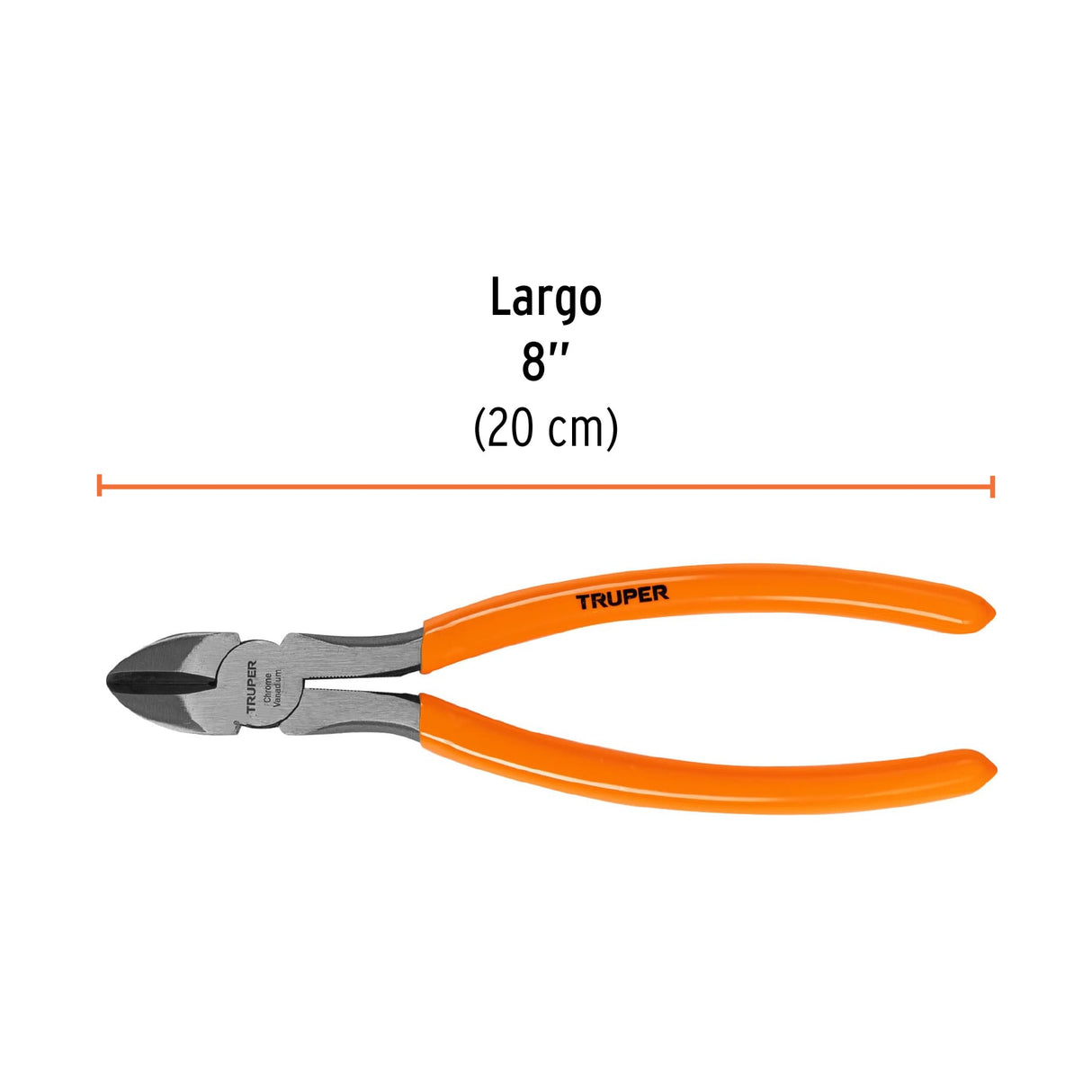 Pinza de Corte Diagonal 8' Mango de PVC, Truper