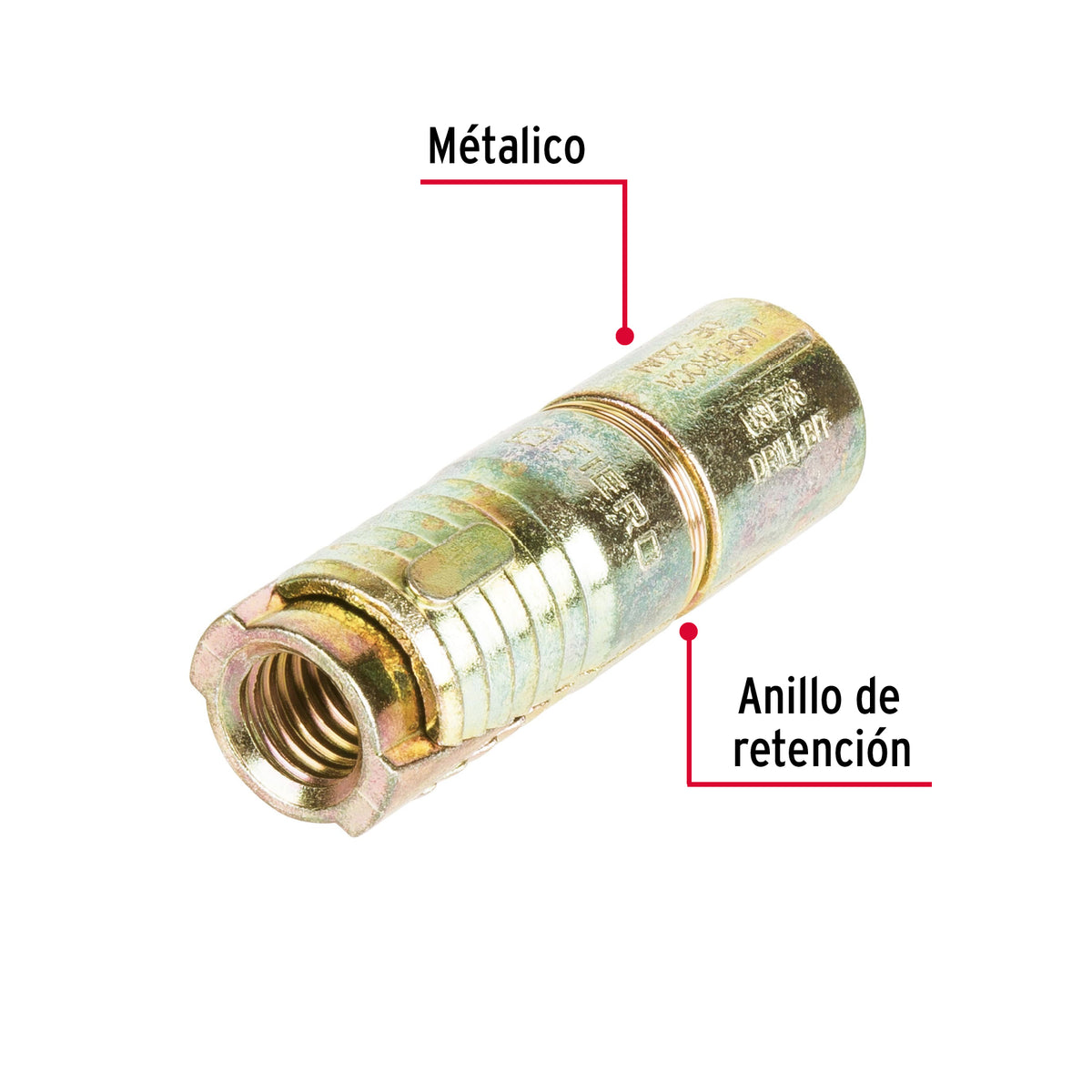 Caja con 25 Taquetes Expansivos de 1/2' sin Tornillo, Fiero