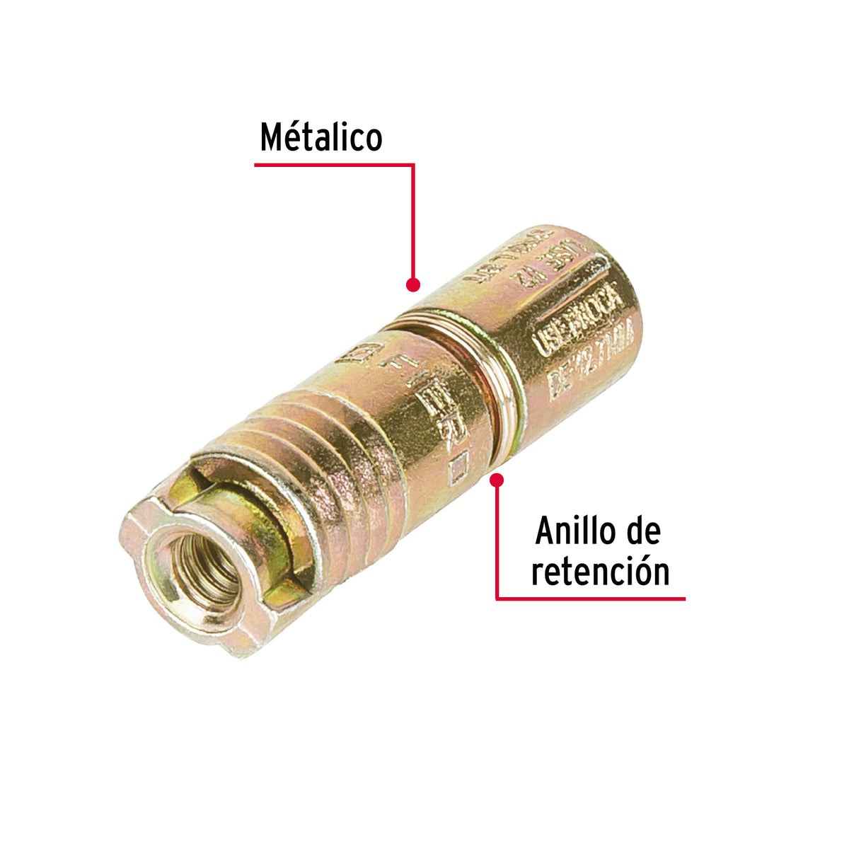 Caja con 100 Taquetes Expansivos de 1/4' sin Tornillo, Fiero