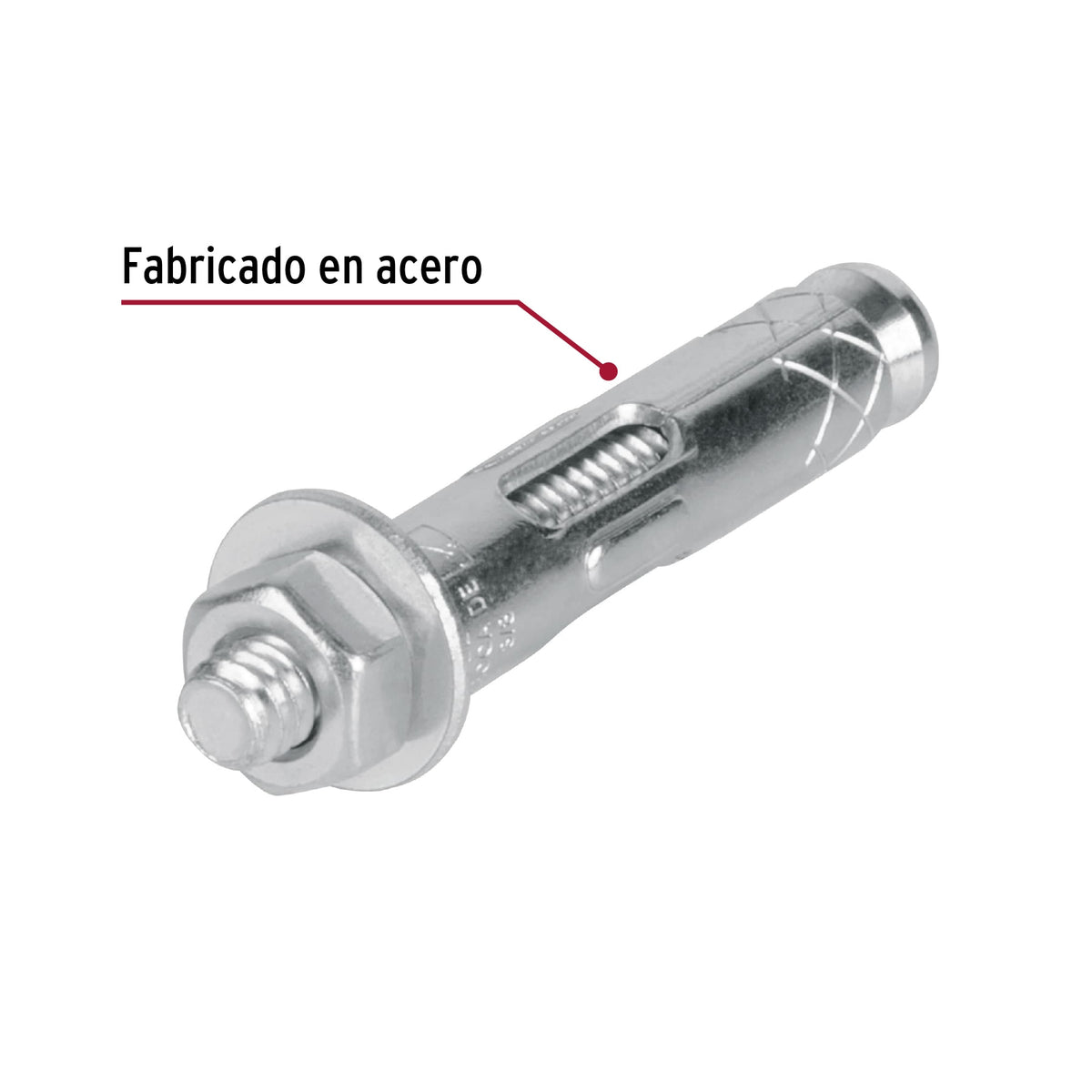 Caja con 100 Taquetes Expansivos de 1/4' con Tornillo, Fiero