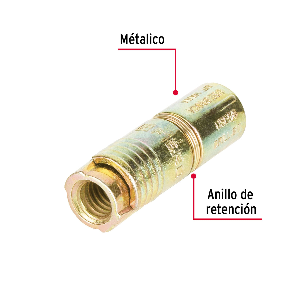 Caja con 50 Taquetes Expansivos de 3/8' sin Tornillo, Fiero