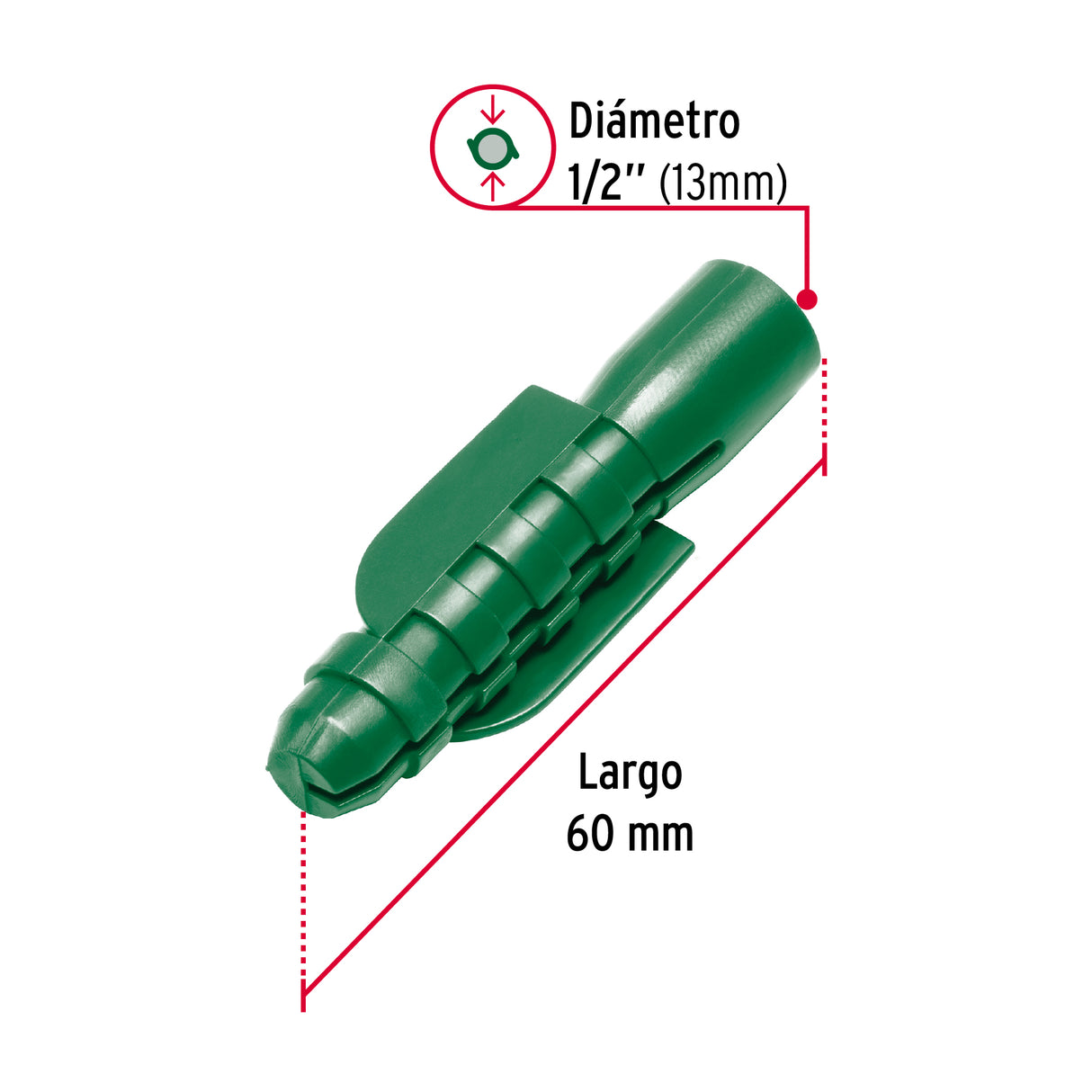 Bolsa con 50 Taquetes de Plástico 1/2', Fiero