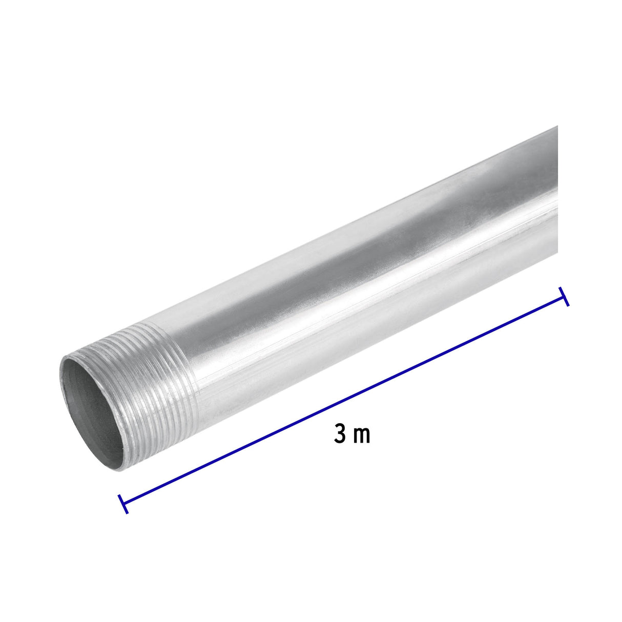 Tubo Conduit 1 1/4' para Mufa, Pared Gruesa (0.9 mm), 3 m