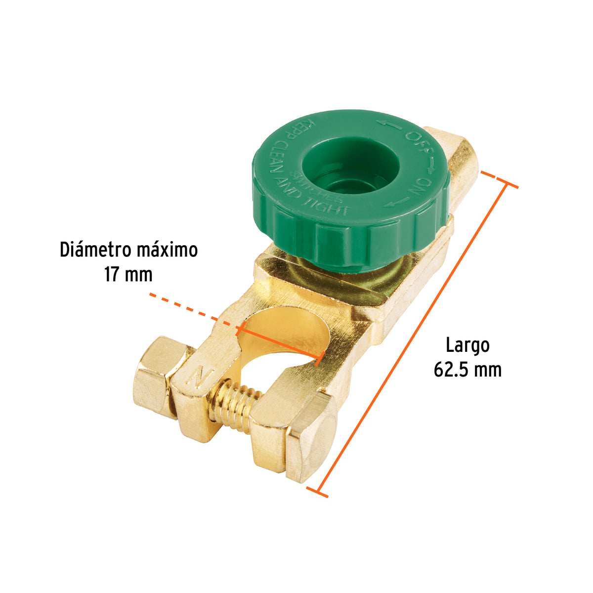 Terminal para Batería con Interruptor Switch, Truper