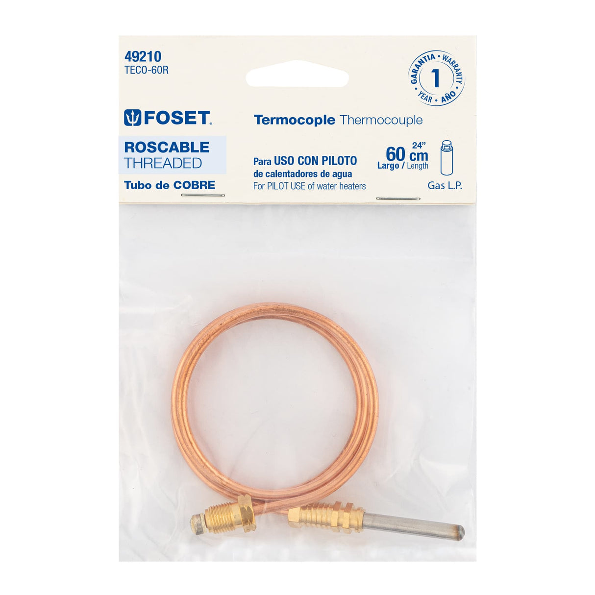 Termocople 60 cm Roscable, Foset