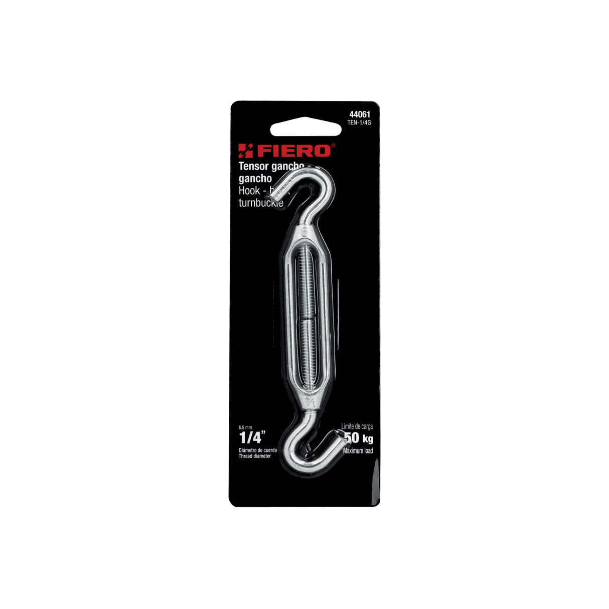 Tensor Zinc 1/4' Gancho-gancho, Fiero