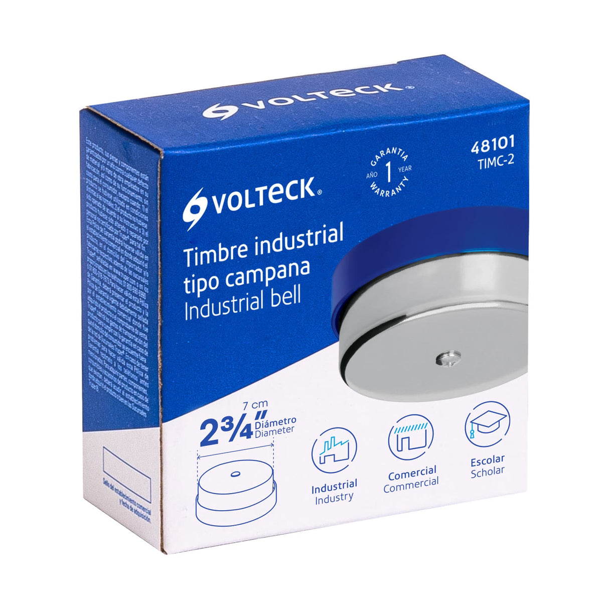 Timbre Industrial Tipo Campana de 2-3/4', Volteck