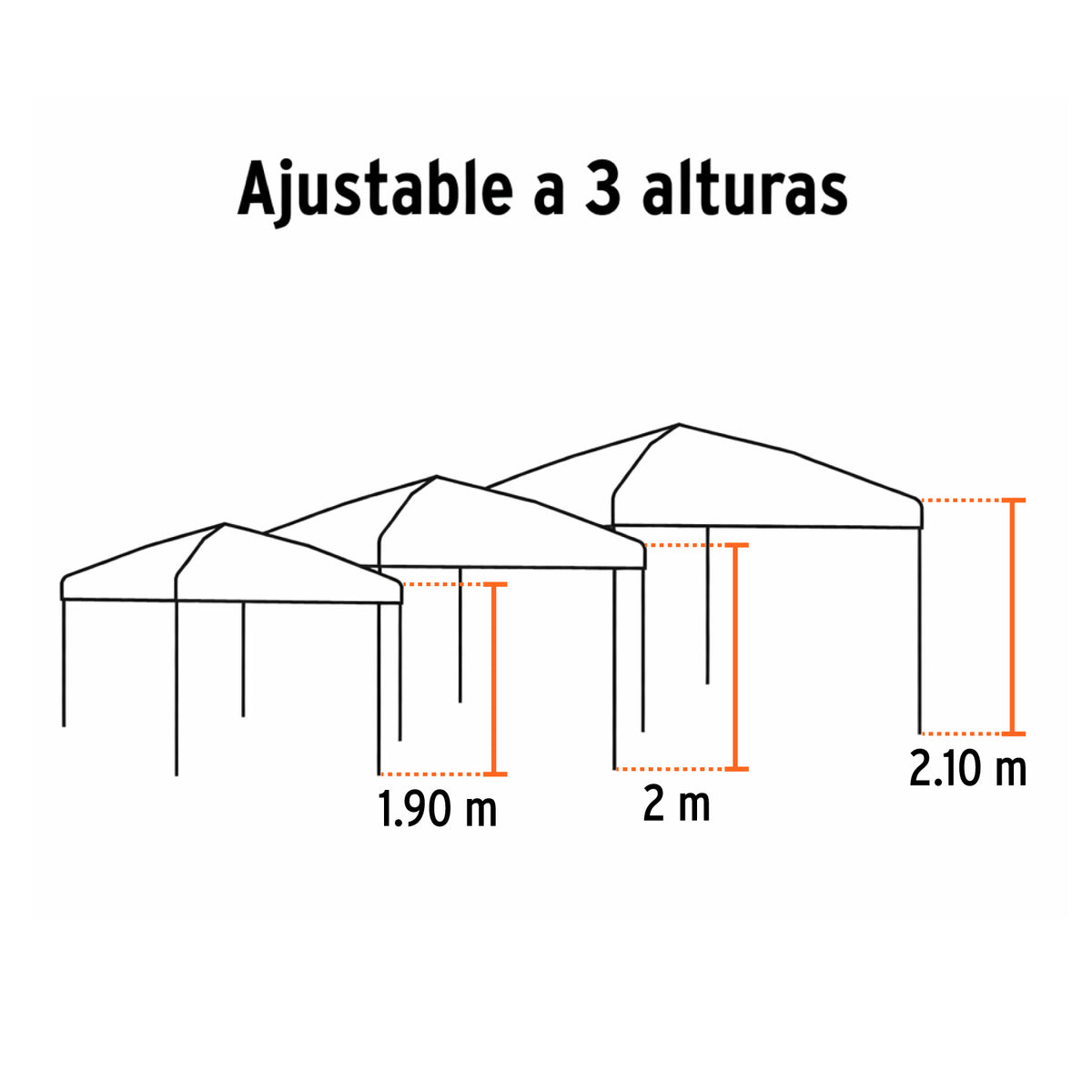 Toldo Plegable de 3 X 3 m, Truper