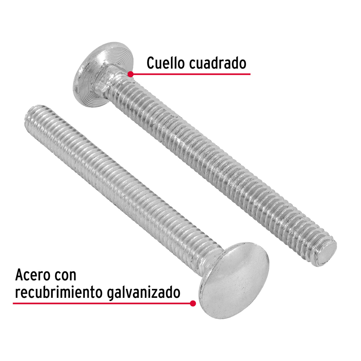 Bolsa con 60 Tornillos 5/16' X 3' Tipo Coche, Fiero