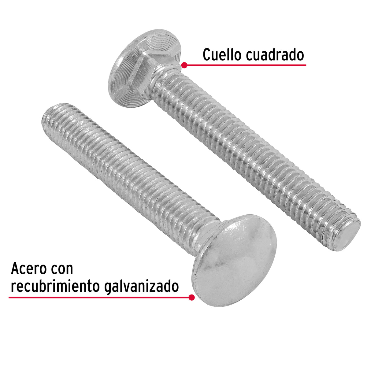 Bolsa con 30 Tornillos 7/16' X 3' Tipo Coche, Fiero