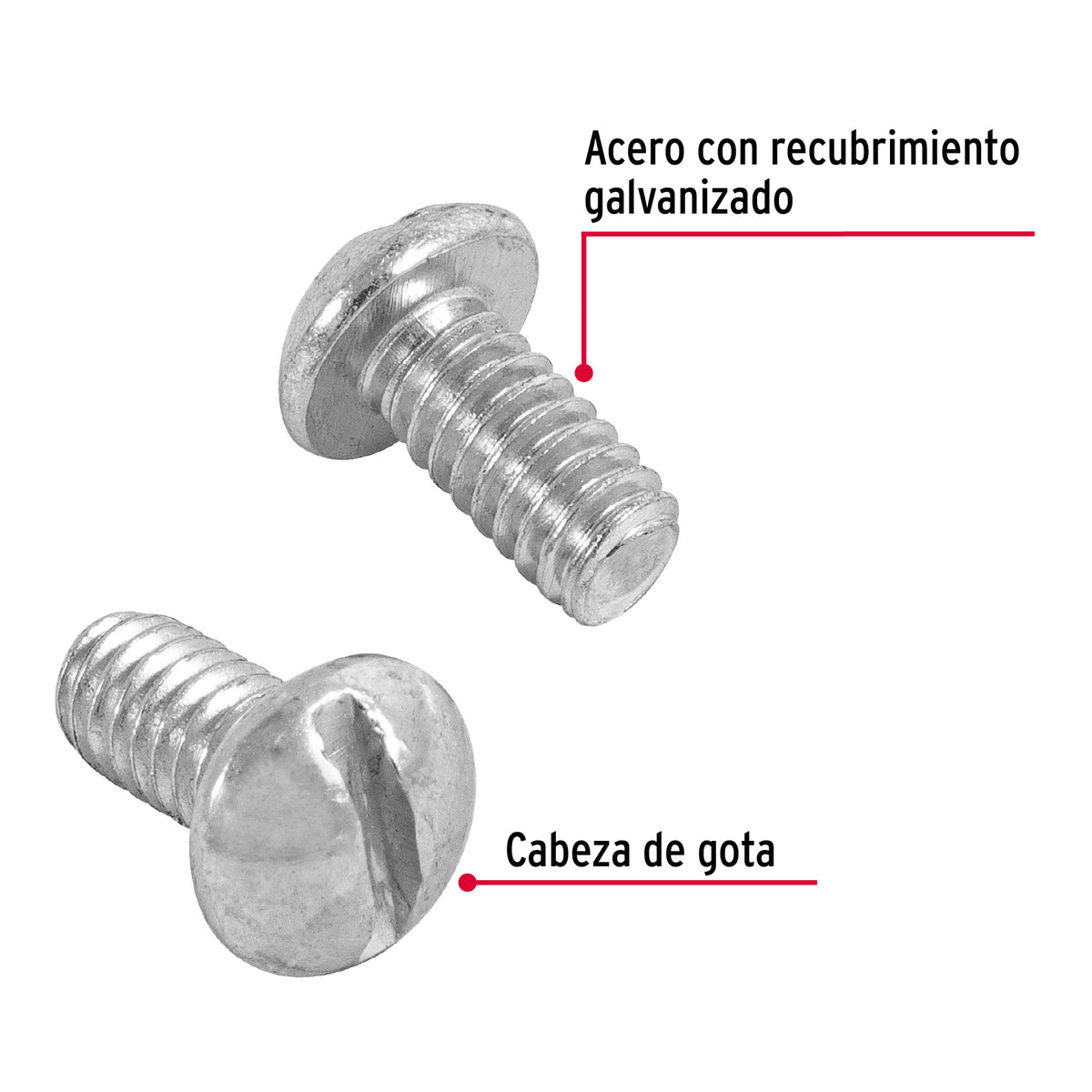 Bolsa con 150 Tornillos 1/4' X 1/2' Tipo Estufa, Fiero