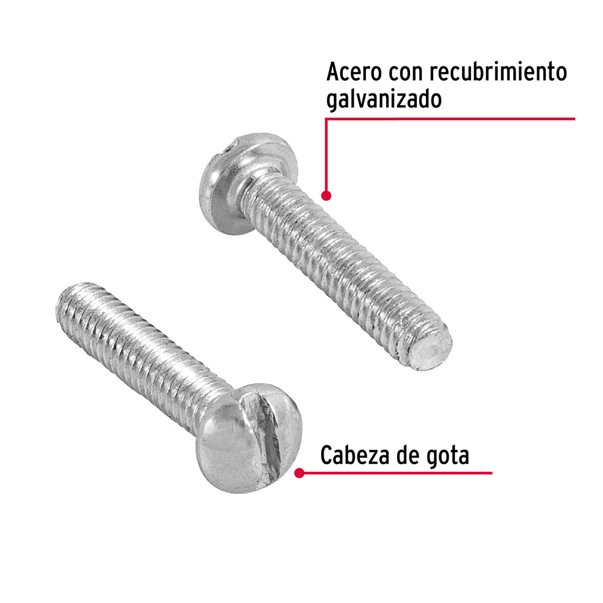 Bolsa con 600 Tornillos 1/8' X 5/8' Tipo Estufa, Fiero