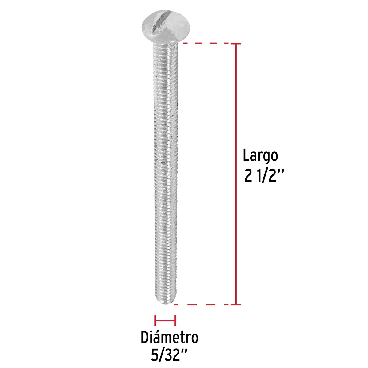Bolsa con 150 Tornillos 5/32' X 2-1/2' Tipo Estufa, Fiero
