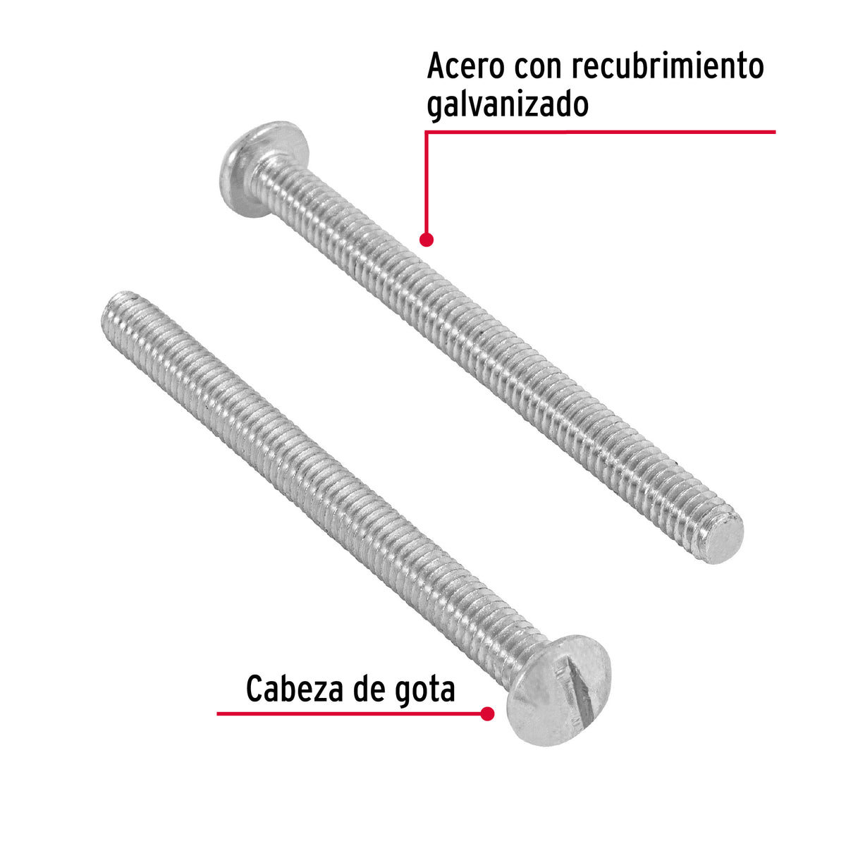 Bolsa con 150 Tornillos 5/32' X 2' Tipo Estufa, Fiero