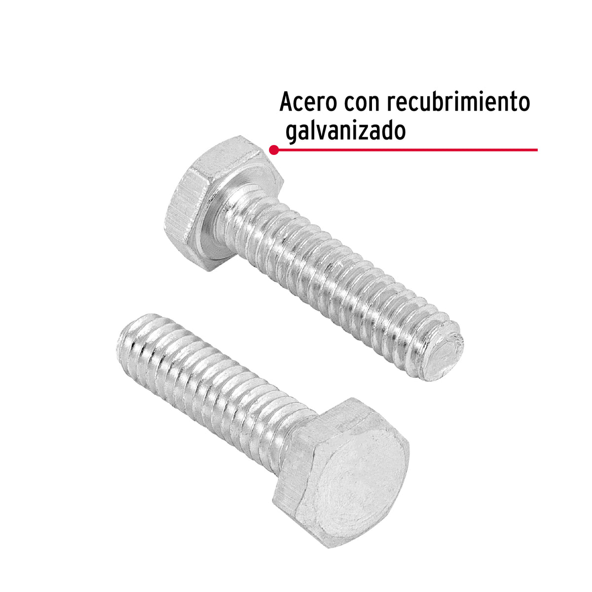 Bolsa con 100 Tornillos 1/4' X 1' Tipo Máquina, Fiero