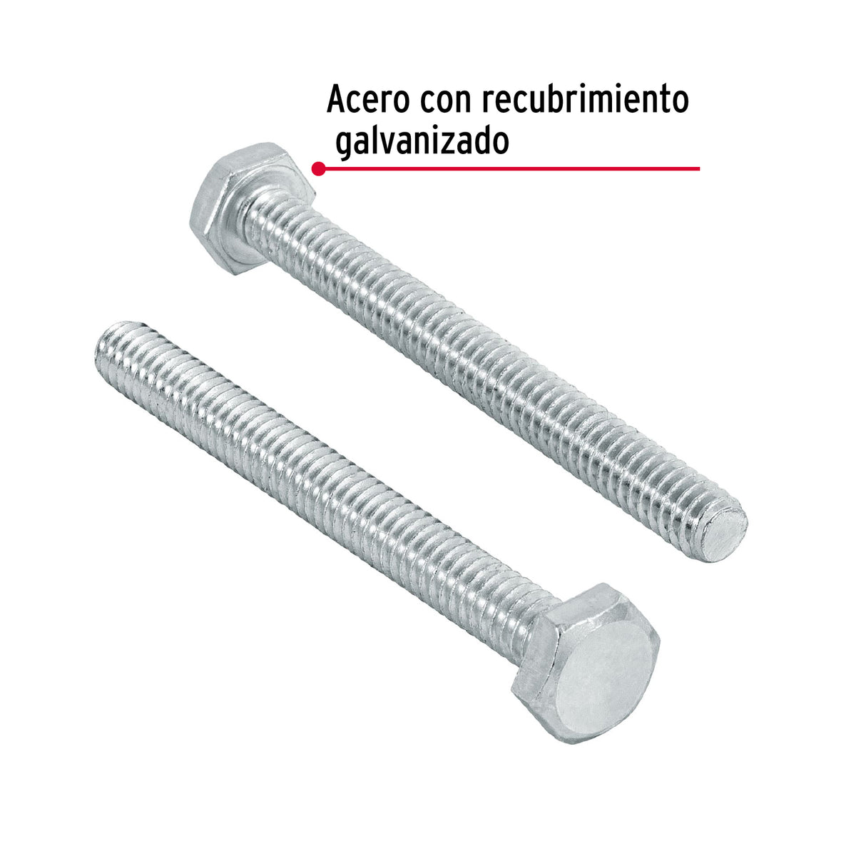 Bolsa con 50 Tornillos 1/4' X 2-1/2' Tipo Máquina, Fiero