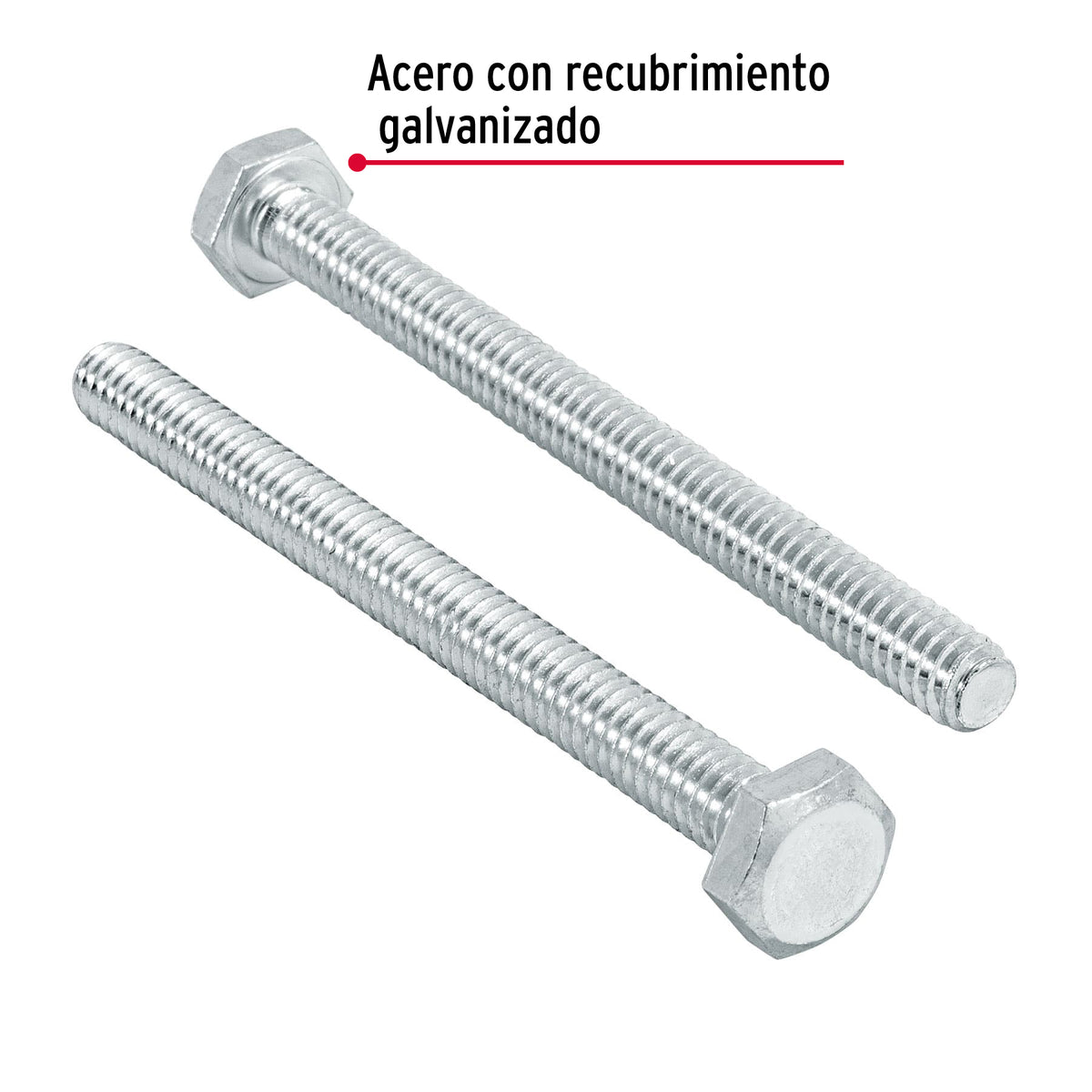 Bolsa con 50 Tornillos 1/4' X 3' Tipo Máquina, Fiero