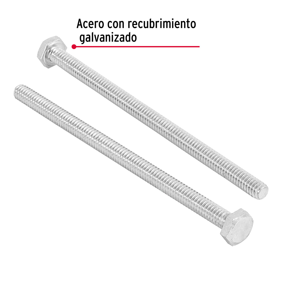 Bolsa con 25 Tornillos 1/4' X 4-1/2' Tipo Máquina, Fiero