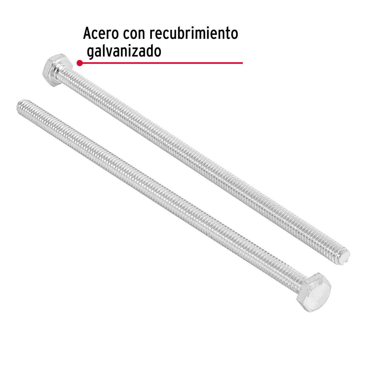 Bolsa con 20 Tornillos 1/4' X 6' Tipo Máquina, Fiero