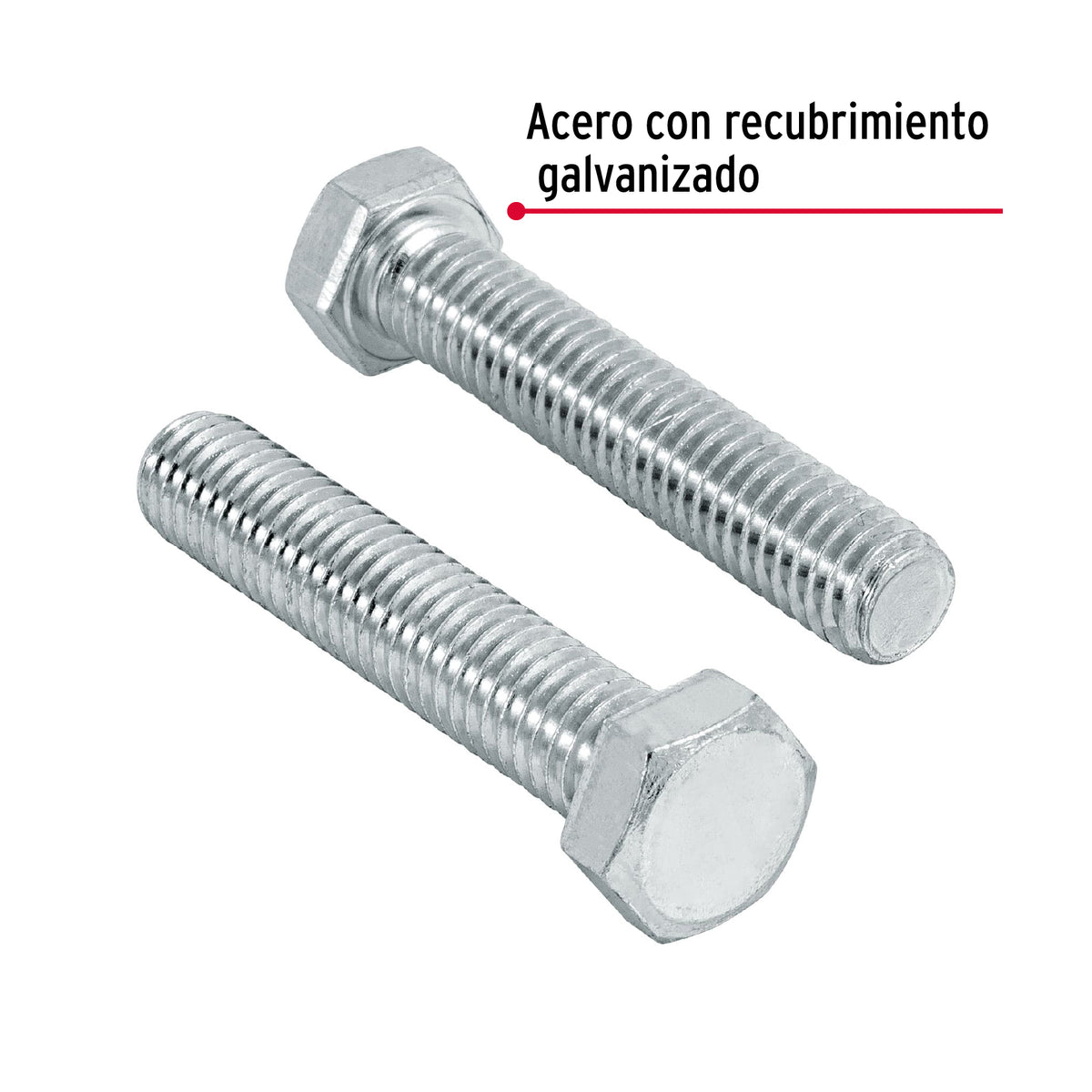 Bolsa con 60 Tornillos 3/8' X 2' Tipo Máquina, Fiero