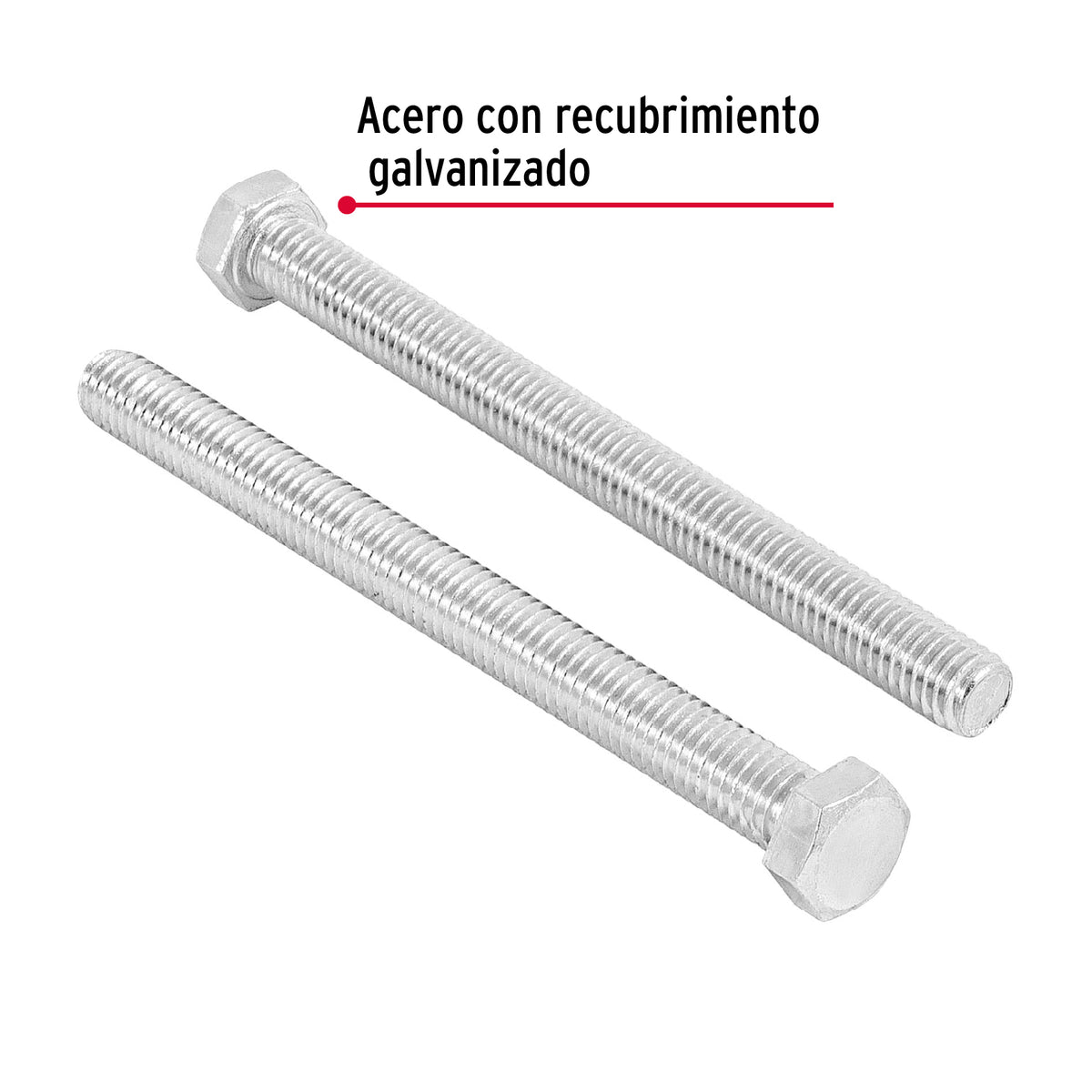 Bolsa con 15 Tornillos 3/8' X 4-1/2' Tipo Máquina, Fiero