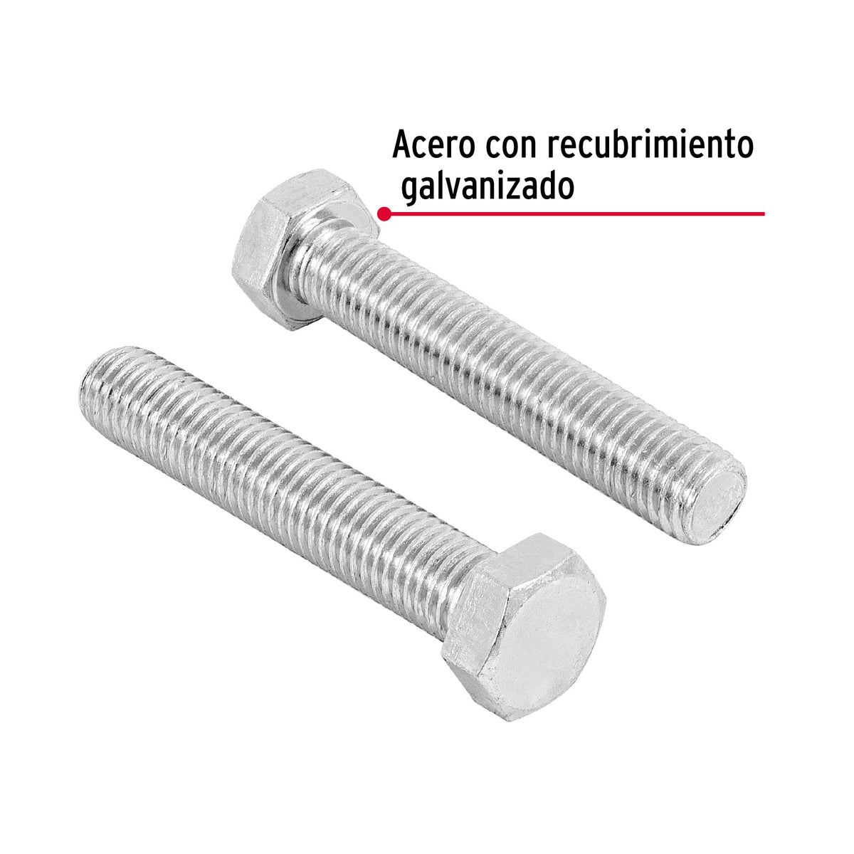 Bolsa con 6 Tornillos 5/8' X 3-1/2' Tipo Máquina, Fiero