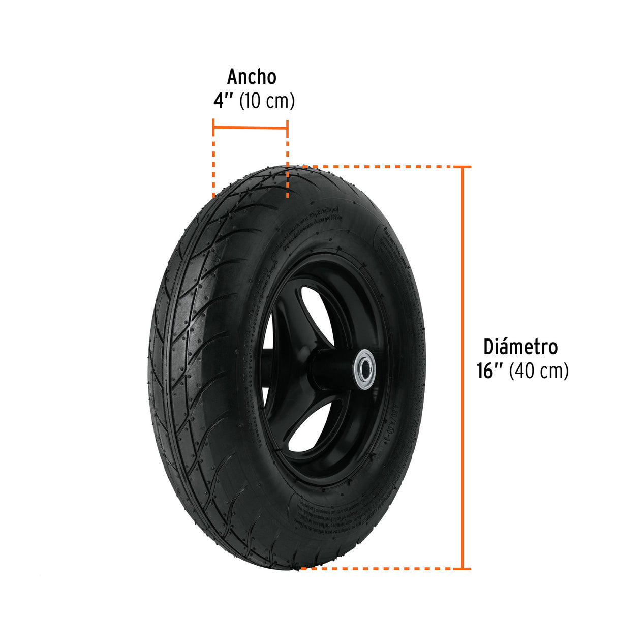 Carretilla 7FT3 Expert Plástica, 2 Llantas, Bastidor Metálico