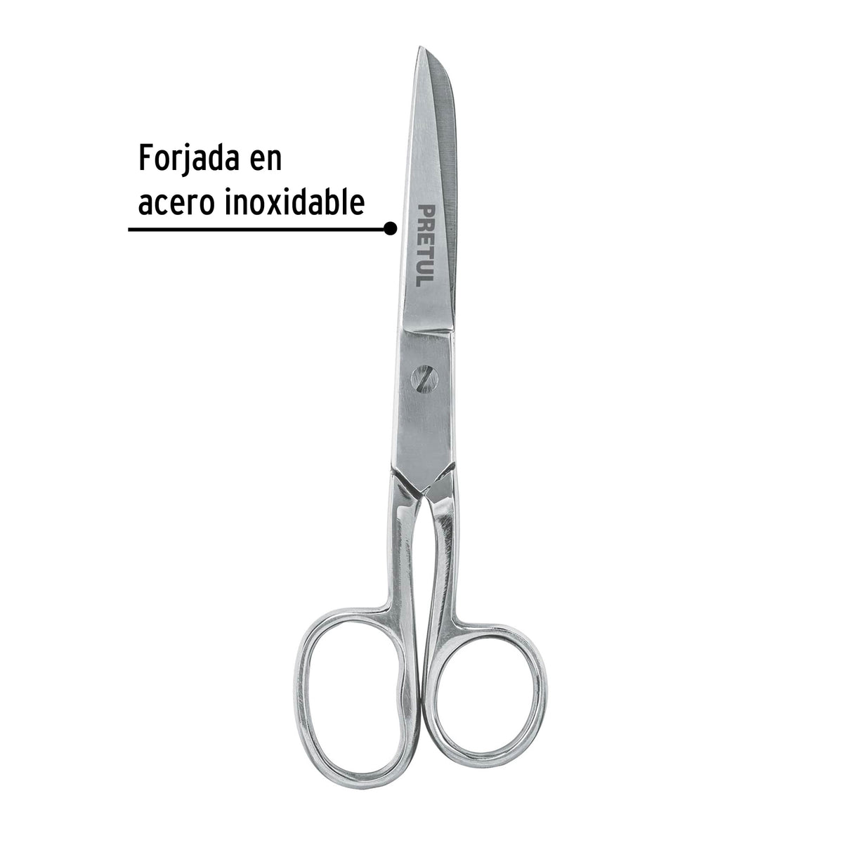 Tijera 6' para Costura, Ojo Grande, Acero Inoxidable, Pretul