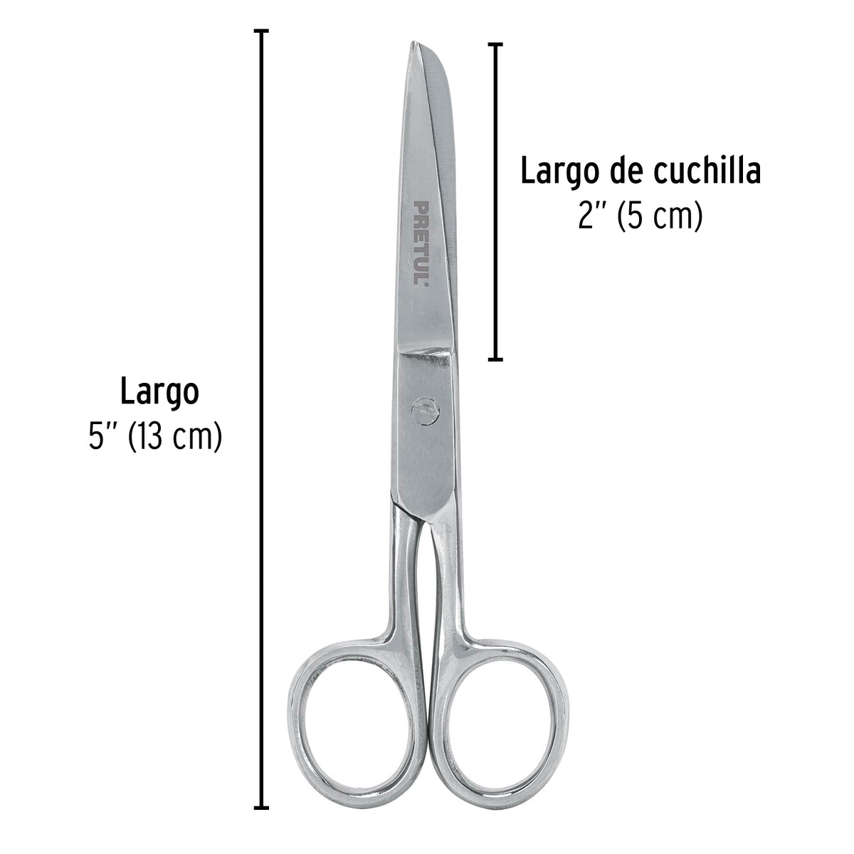 Tijera 5' para Costura, de Acero Inoxidable, Pretul
