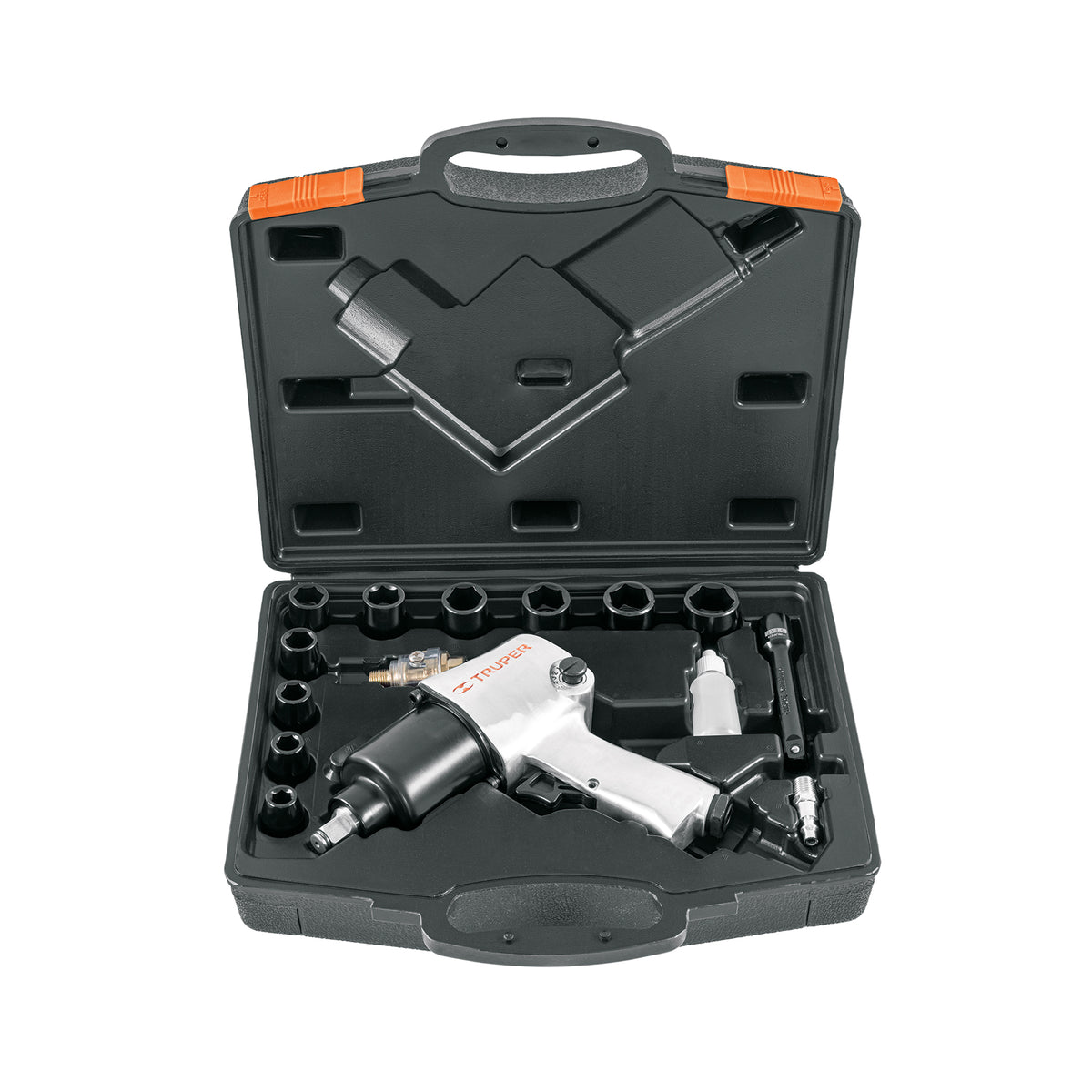 Kit de Llave (Pistola) de Impacto 1/2' Ind, Estuche Plástico