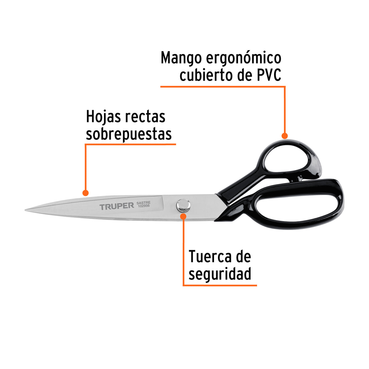 Tijera 11' para Sastre, Acabado Satinado, Truper
