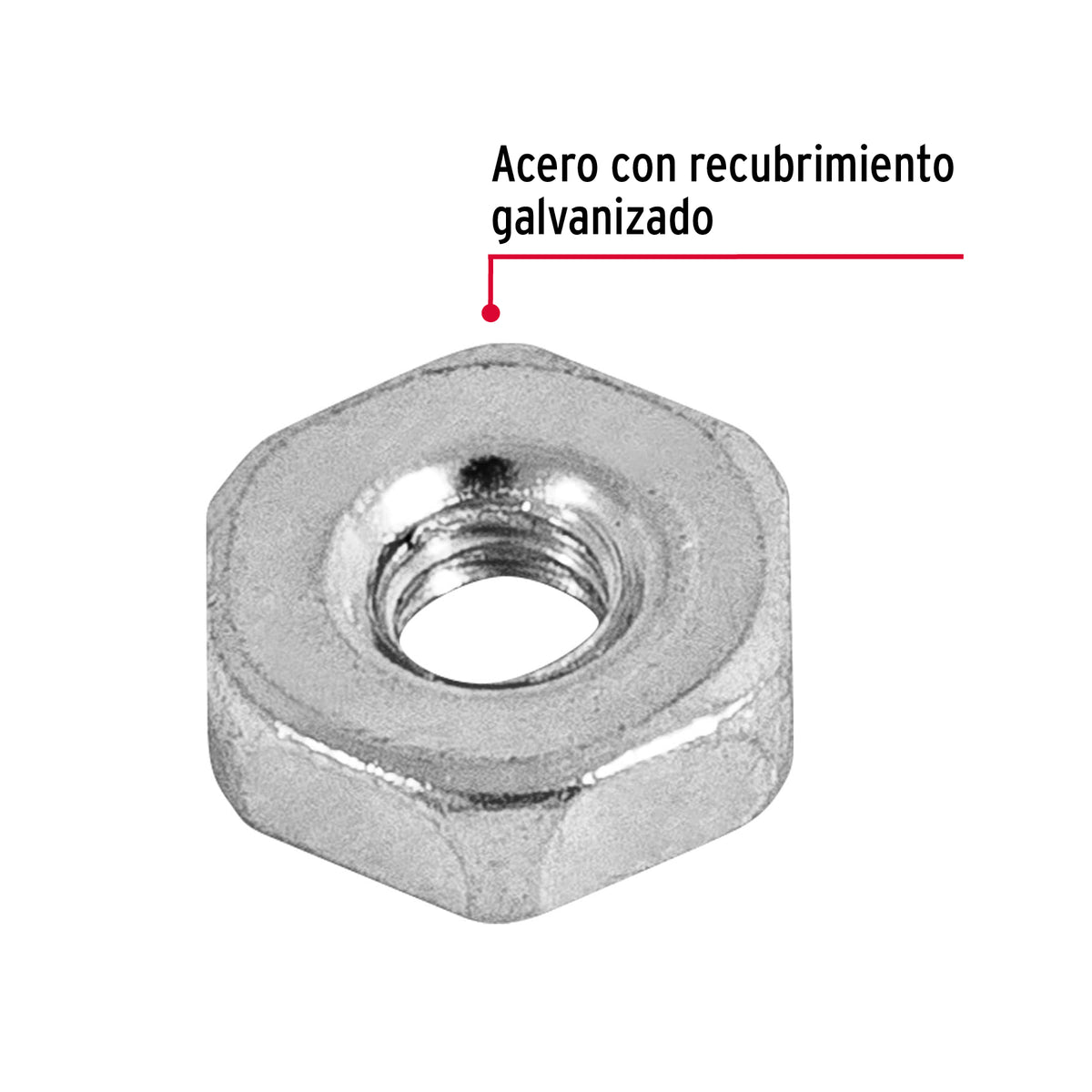 Bolsa con 1000 Tuercas 1/8' Hexagonales Tipo Sakamura, Fiero