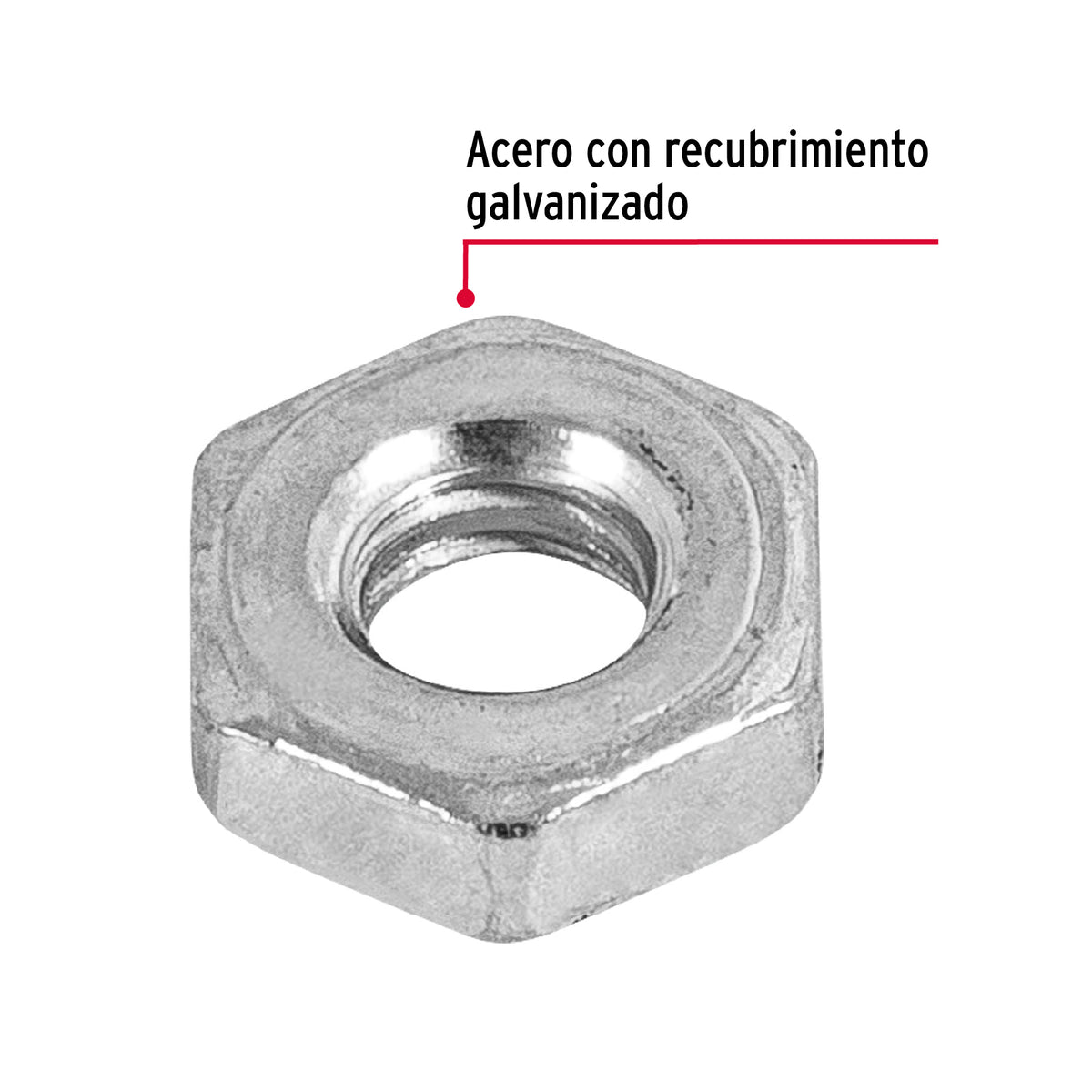Bolsa con 600 Tuercas 3/16' Hexagonales Tipo Sakamura, Fiero