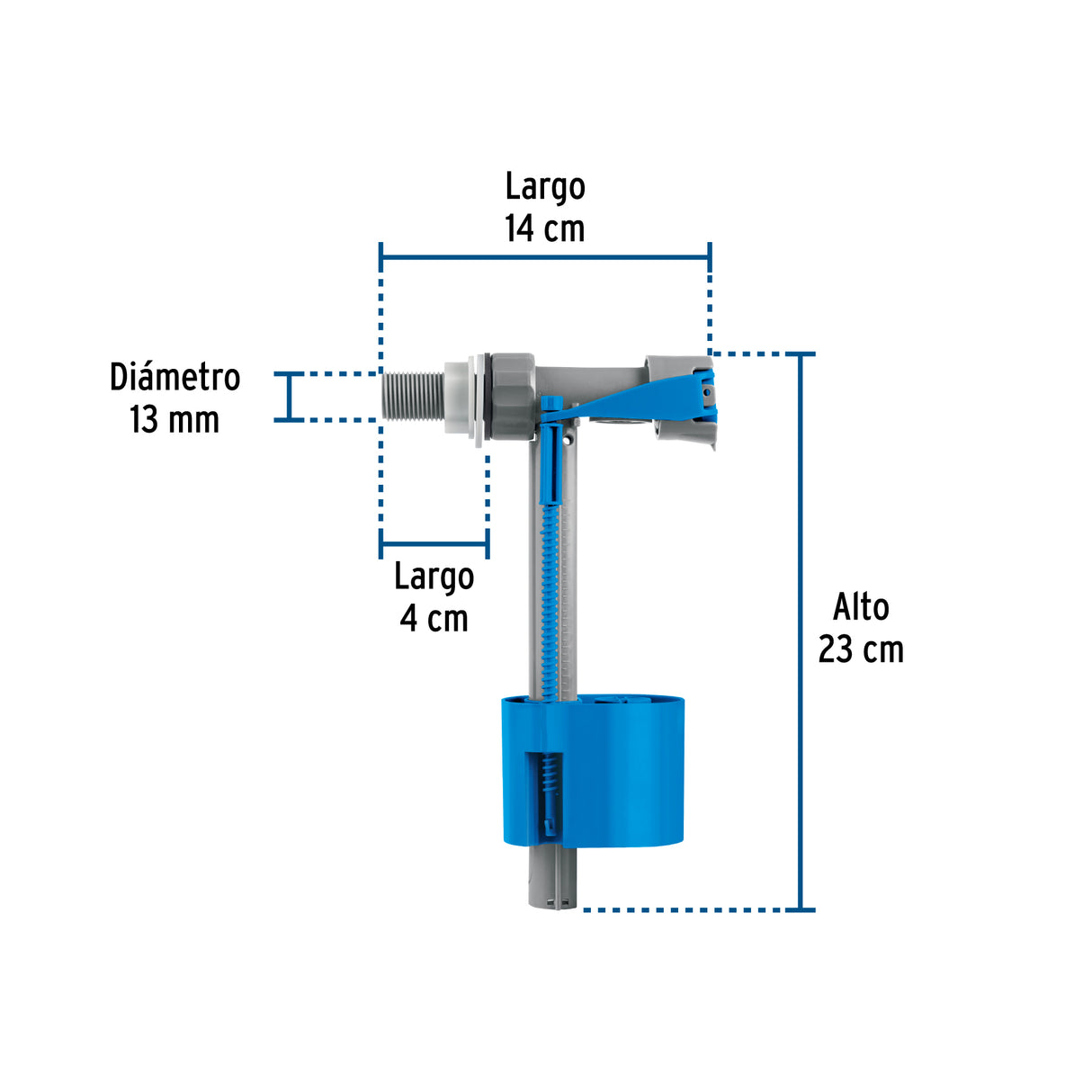 Válvula de Llenado con Flotador para Tinaco, 1/2', Foset