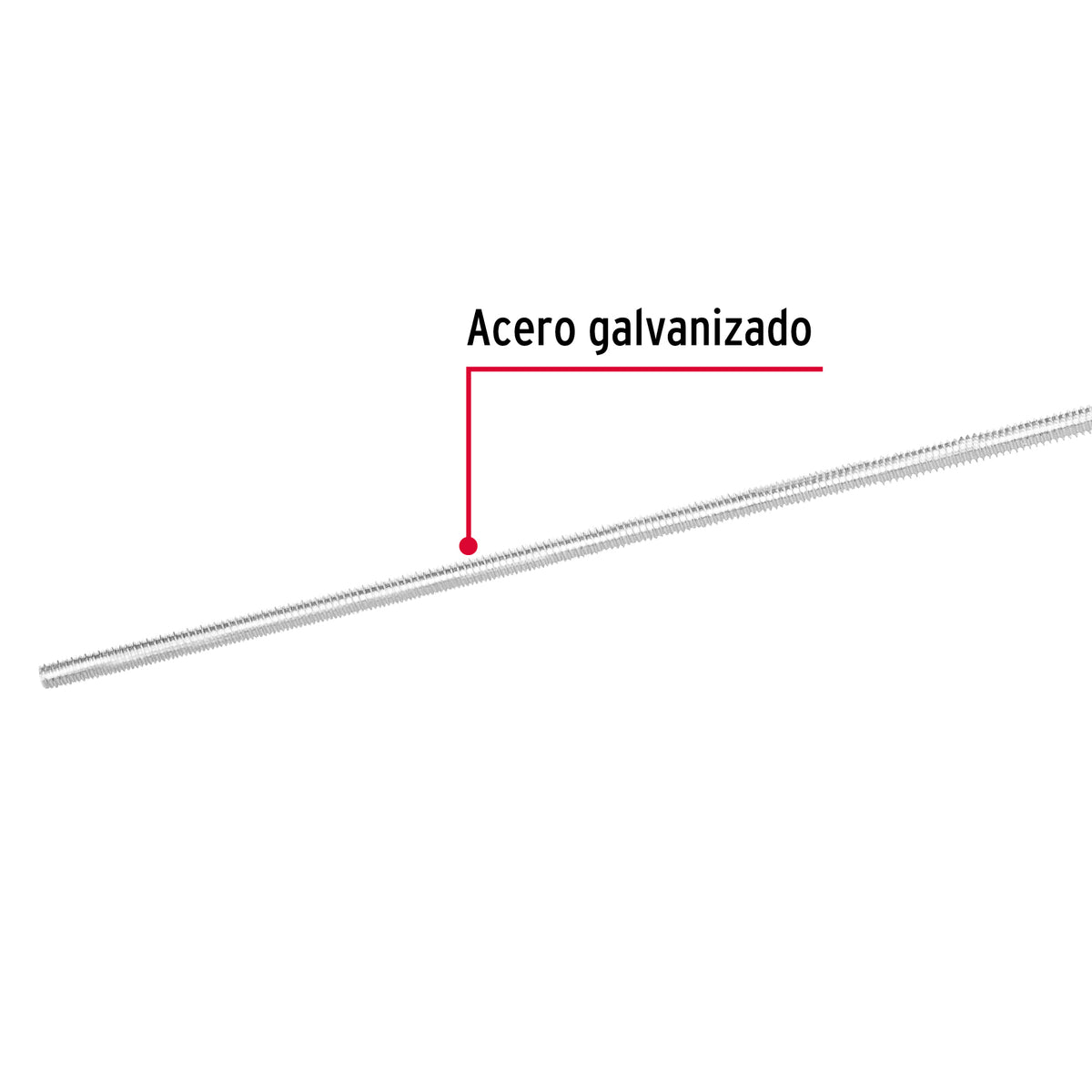 Varilla Roscada de 1 m X 3/16', Fiero