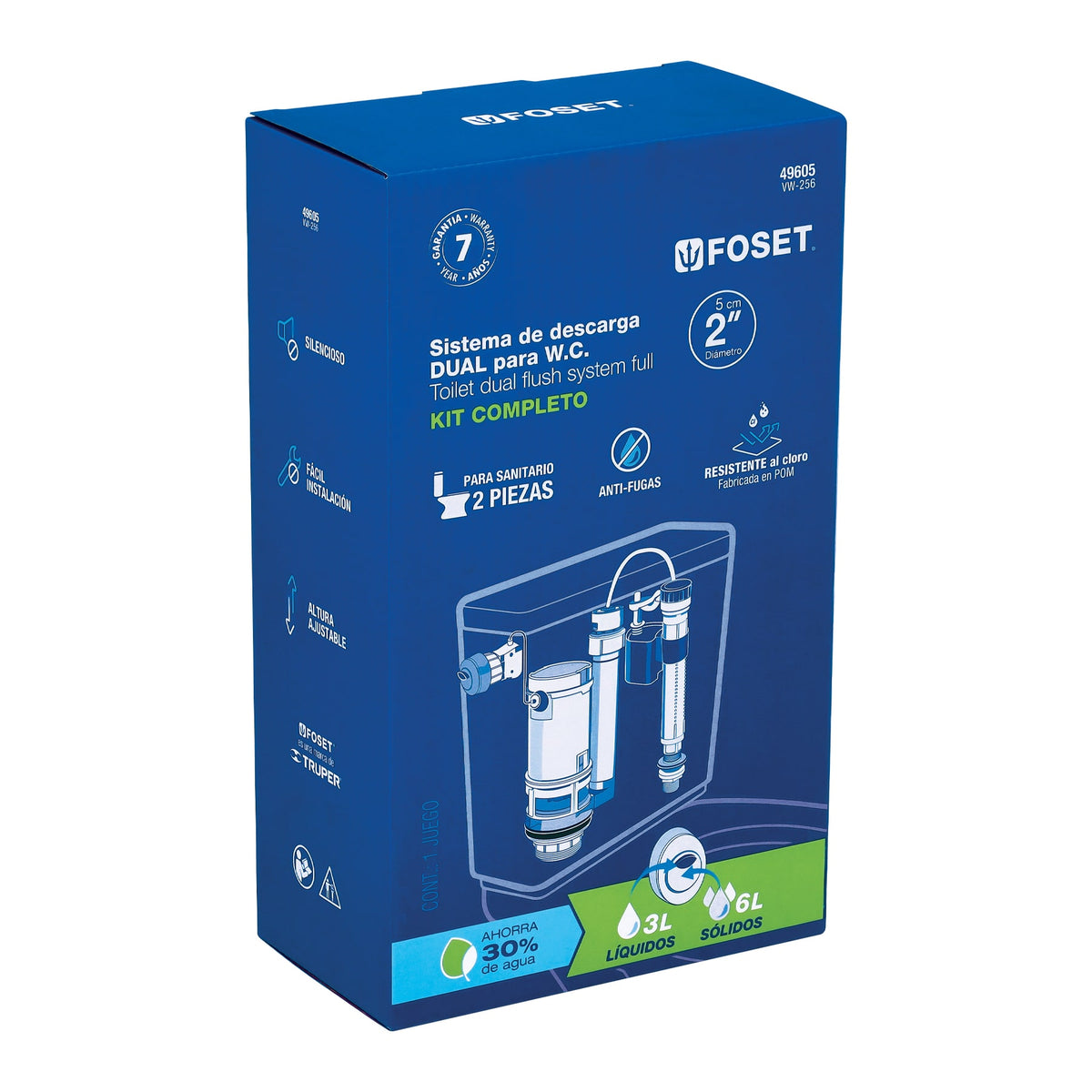 Juego de Accesorios para Wc, 2' con Sistema Dual, Foset