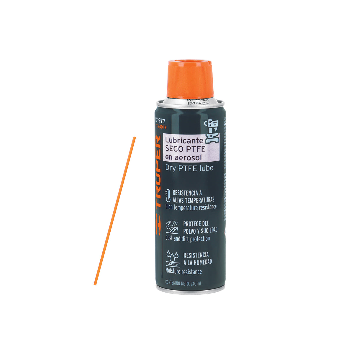 Lubricante Seco Ptfe en Aerosol 240 ml, Truper