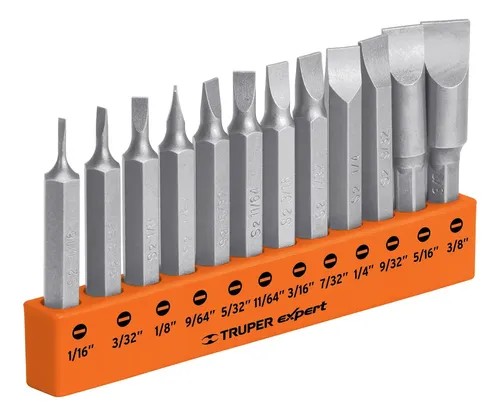 Juego de 12 Puntas Planas Std Combinadas Largo 2", Expert