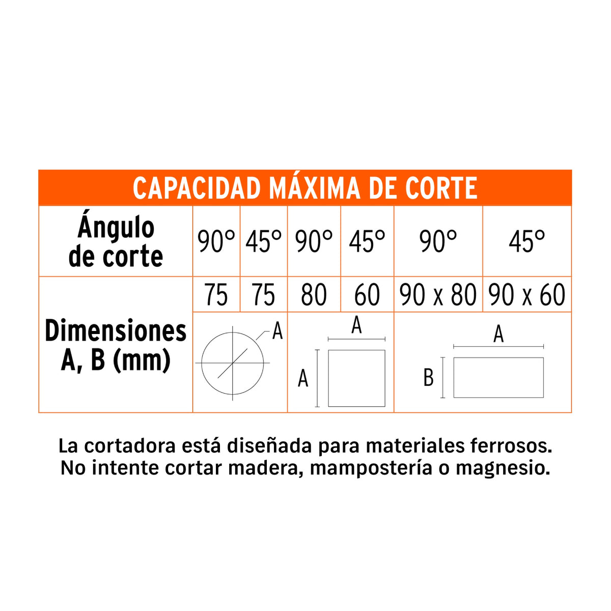 Tronzadora/cortadora de metales 14', 2200 W mango recto