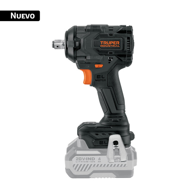 Llave de impacto 1/2', 20 V, 650 Nm, sin accesorios, Truper Industrial