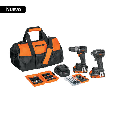 Combo rotomartillo/destornillador + destornillador/impacto, 20 V, Truper Industrial